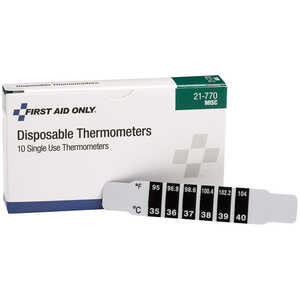 First Aid Only Single-Use Disposable Thermometers