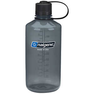 Nalgene Sustain 32 oz, Narrow Mouth Water Bottle, Smoke Grey