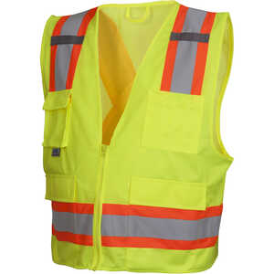 Pyramex® ANSI Class 2/CSA Z96 Two-Tone Mesh Safety Vests
