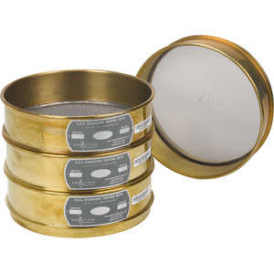 Advantech 8˝ Brass Frame Testing Sieves
<br /><h5>Brass Frame with Stainless Steel Wire Cloth</h5>