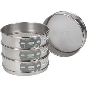 Advantech Manufacturing Stainless Steel Testing Sieve, 0.4375˝ Sieve Designation, 11.2mm Mesh