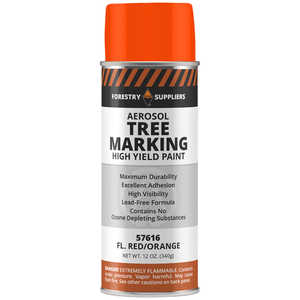 Forestry Suppliers Aerosol Tree Marking Paint, 12 oz., Flo. Red/Orange