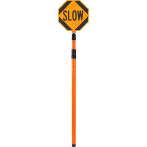Telescopic Stop/Slow Sign, 18˝ SuperBright Reflective