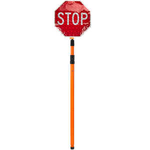 Telescopic Stop/Slow Sign, 24˝ SuperBright Reflective
