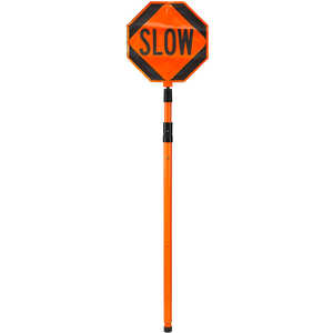 Telescopic Stop/Slow Sign, 24˝ Non-Reflective