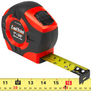 Lufkin HI-VIZ Tape, 26´L x 1˝W (8m L x 25mm W) English/Metric