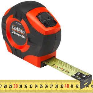 Lufkin HI-VIZ Tape, 8m L x 25mm W Metric