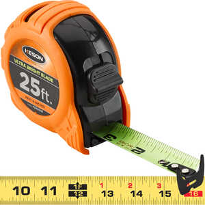 Keson Ultra Bright Blade Measuring Tape – Model PG1825UB, 25´L x 1˝W