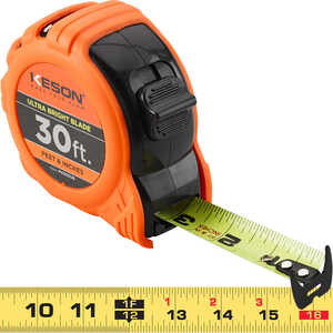 Keson Ultra Bright Blade Measuring Tape – Model PG1830UB, 30´L x 1˝W