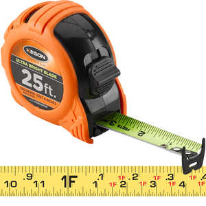 Keson Ultra Bright Blade Measuring Tape – Model PG181025UB, 25´L x 1˝W