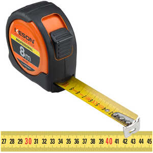 Keson Metric Chrome-Plated Measuring Tape, 8m