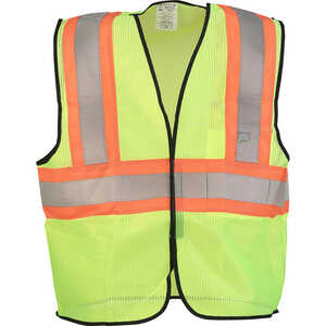 ANSI Class 2 Two-Tone Mesh Safety Vest, Yellow, XXL/XXXL, 48˝-54˝ Chest