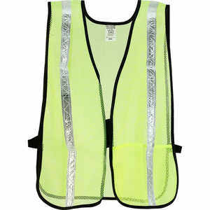 Mesh Safety Vest with Gloss Reflective Tape, Yellow