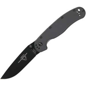 Ontario RAT Folder Knife, Plain Edge, Black Blade