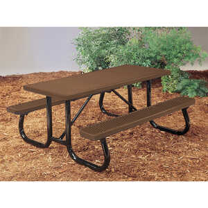 Kay Park Recreation J2 Series Plastisol Picnic Table, 6', Brown