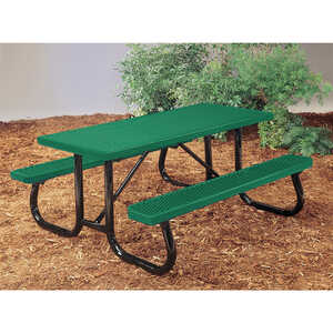 Kay Park Recreation J2 Series Plastisol Picnic Table, 6', Hunter Green