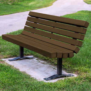 Kay Park Recreation 6´ Contour Park Bench, Brown