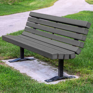 Kay Park Recreation 6´ Contour Park Bench, Gray