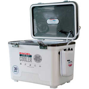 Engel BC30 Live Bait Dry Box/Cooler, 30 Qt., White