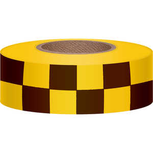 Checkered Yellow/Black Flagging, 300'