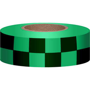 Checkered Green/Black Flagging, 300'