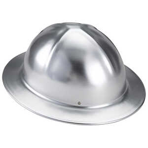 Unpainted Aluminum Forester Full Brim Aluminum Hard Hat