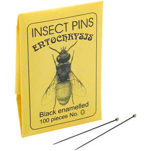 Black Enamel Insect Pins, Size 0, Box of 100