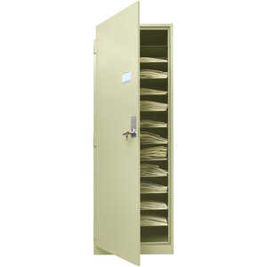 Herbarium Full-Size Specimen Cabinet, Left Opening, Almond