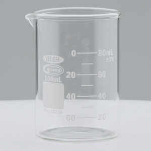 Low Form Graduated Glass Beakers, 100 ml Capacity, 10 ml Graduations, 20 ml to 80 ml Graduation Range
