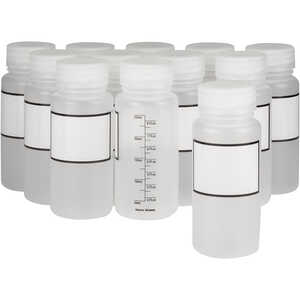 Dynalab 250mL Graduated Write-On Bottles, Pkg. of 12