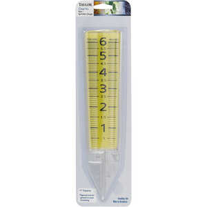 Taylor ClearVu 6˝ Capacity Rain/Sprinkler Gauge, English Scale