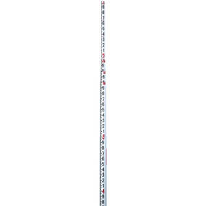 Crain LR Standard Series Fiberglass Level Rod, 25’ in 10ths/100ths