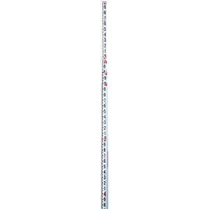 Crain LR Standard Series Fiberglass Level Rod, 25’ in 10ths/100ths