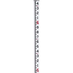 Crain Rectangular Fiberglass Telescoping Level Rod, 16’ in feet/10ths/100ths