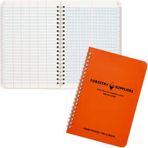 Forestry Suppliers Transit Field Book, Wire Bound, 50 Leaves, 4-7/8” x 7-1/4”
