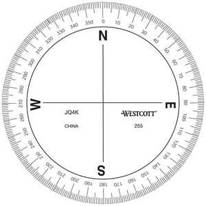 Azimuth Compass Protractor