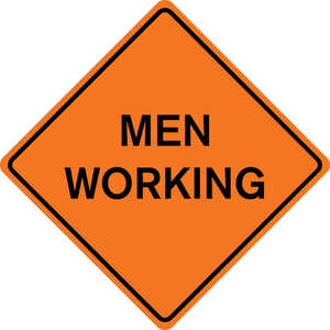 36” x 36” Mesh Sign, “MEN WORKING”