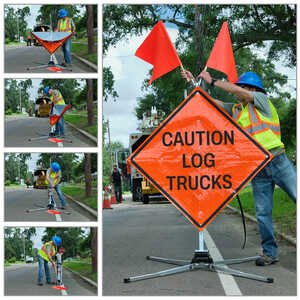 Dicke Safety Fold & Roll Sign, 36