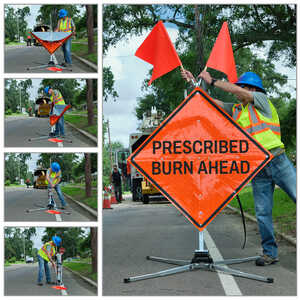 Dicke Safety Fold & Roll Sign, 36