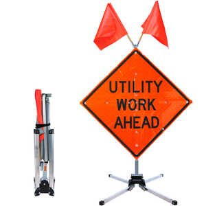 Dicke Safety Fold & Roll Sign, 48