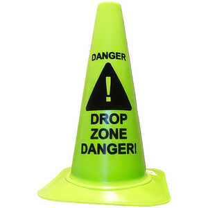 Danger Drop Zone Traffic Cone, 18˝