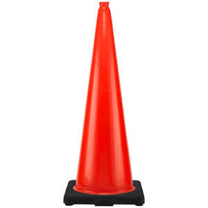 Fluorescent Orange Traffic Cone, 36˝ Without Reflectors