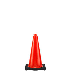 Fluorescent Orange Traffic Cone, 18˝ Without Reflectors