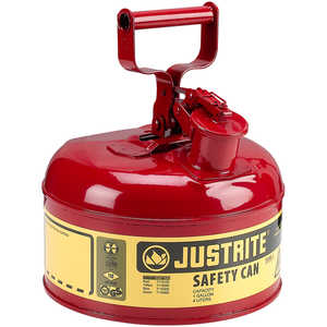 Justrite Type I Safety Can, 1-Gallon Gasoline Can