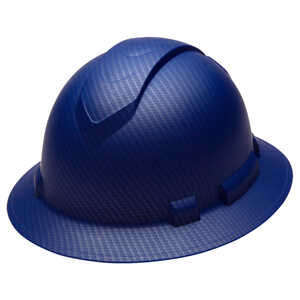 Pyramex Ridgeline Hydro Dipped Graphite Pattern Full Brim Hard Hat, Matte Blue