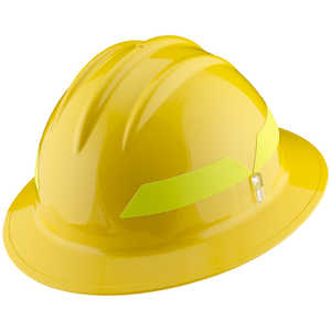 Yellow Hat, Model FH911H Bullard Wildland Fire Helmet with Self Sizing 6-Point Suspension