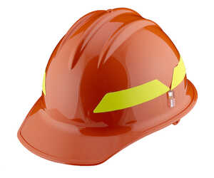 Orange Cap, Model FH911C Bullard Wildland Fire Helmet with Self Sizing 6-Point Suspension
