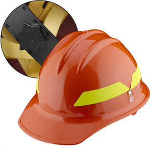 Orange Cap, Bullard Wildland Fire Helmet with Ratchet Suspension