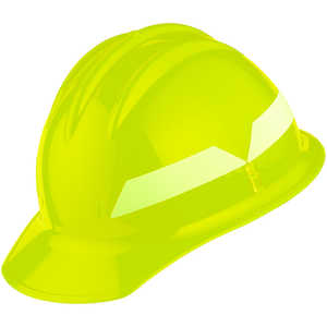 Lime Yellow Cap, Model FH911C Bullard Wildland Fire Helmet with Self Sizing 6-Point Suspension