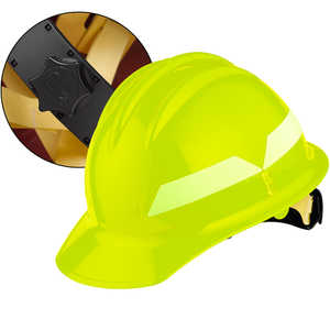 Lime Yellow Cap, Bullard Wildland Fire Helmet with Ratchet Suspension